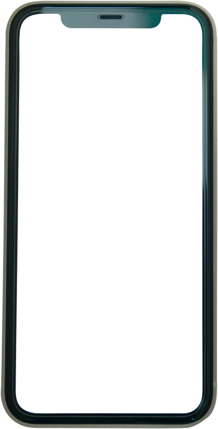 Mock up smart phone empty screen isolated with clipping path